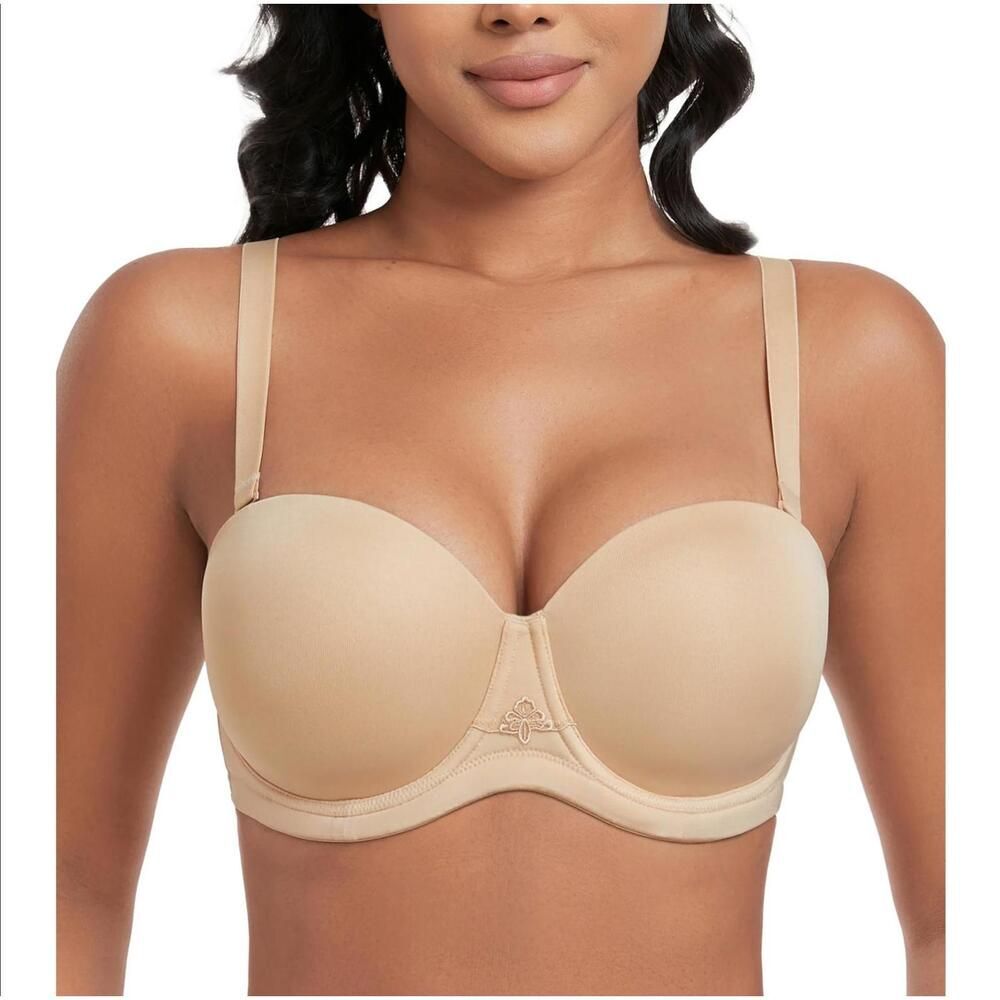 32C Exerin Strapless/Convertible Beige Bra, New With Tags!